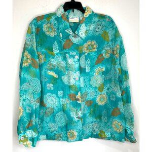 Alfred Dunner Light Weight Jacket Cruise Summer Women Plus Size 18W